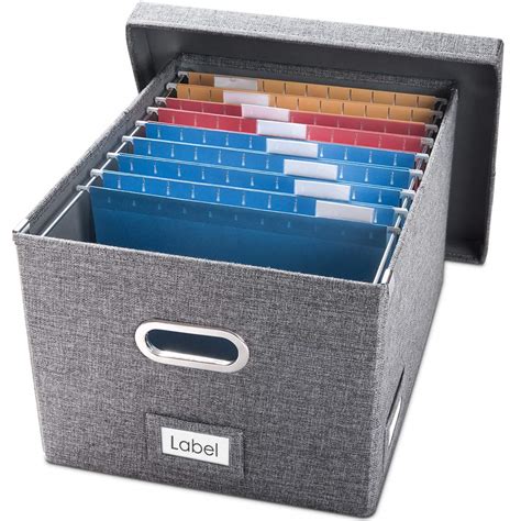 suspension file box with lid